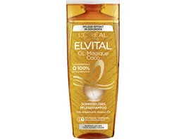 Elvital Shampoo Oel Magique Coco 300ml aus erlesenem Kokos Oel fuer normales bis trockenes Haar