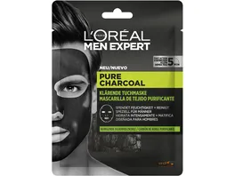 L Oreal Men Expert Pure Charcoal Tuchmaske Sachet