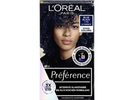 L Oreal Preference Haarfarbe Vivid Colors 1 102 Blue Black