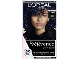 L Oreal Preference Haarfarbe Vivid Colors 1 102 Blue Black