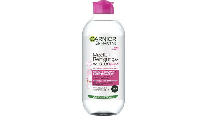 Garnier Skin Active Mizellen Reinigungswasser All-in-1 für trockene Haut