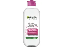 Garnier Skin Active Mizellen Reinigungswasser All in 1 fuer trockene Haut Entfernt Make up und Unreinheiten