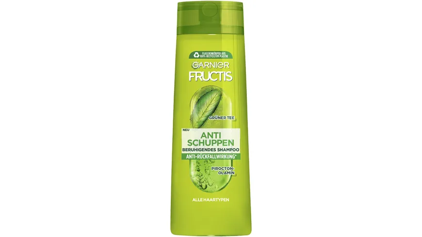 Garnier Fructis Shampoo Anti Schuppen Grüner Tee&Zink Pyrition kräftigend schuppige Kopfhaut