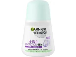 Garnier Mineral Deo Roller Protection 5 48h Anti Schweiss fuer ein lang anhaltendes Gefuehl von Frische ohne Rueckstaende