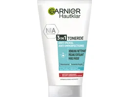 Garnier Hautklar 3in1 Reinigung Peeling Maske Effiktive Pflege fuer unreine und fettige Haut fuer ein klares Hautbild