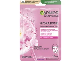 GARNIER Skin Active Hydra Bomb Tuchmaske Sakura Intensive Pflege fuer eine strahlende Haut mit Hyaluronsaeure