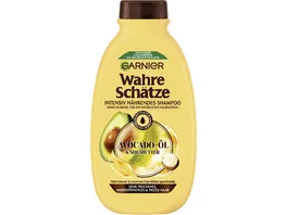 Garnier Wahre Schaetze Shampoo Avocado Oel Sheabutter Shampoo fuer trockenes Haar fuer ein natuerliches Haargefuehl