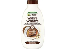 Garnier Wahre Schaetze Shampoo Kokosmilch Macadamia Intensivpflege ohne Silikone fuer ein geschmeidiges Haargefuehl