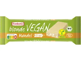 Frankonia Veganer Blonder Mandel Kakao Riegel mit Reispulver 40g