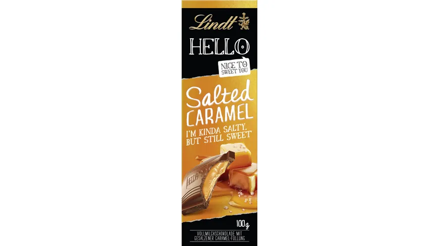 Lindt HELLO Salted Caramel Bar 100g