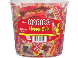 Haribo Fruchtgummi Happy Cola Minis Runddose