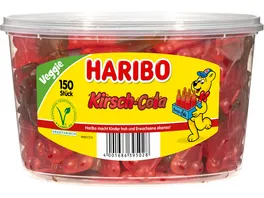 Haribo Fruchtgummi Kirsch Cola Runddose Veggie