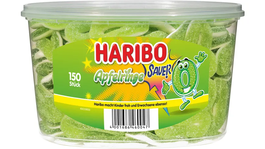 Haribo Suessware Fruchtgummi Mit Schaumzucker Apfel Ringe Online Bestellen M Ller