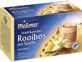 Messmer Laendertee Suedafrikanischer Rooibos mit Vanille