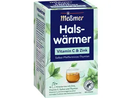 Messmer Kraeutertee Halswaermer Vitamin C Zink