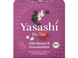 Yasashi Bio Tee Suesse Beeren Holunderbluete