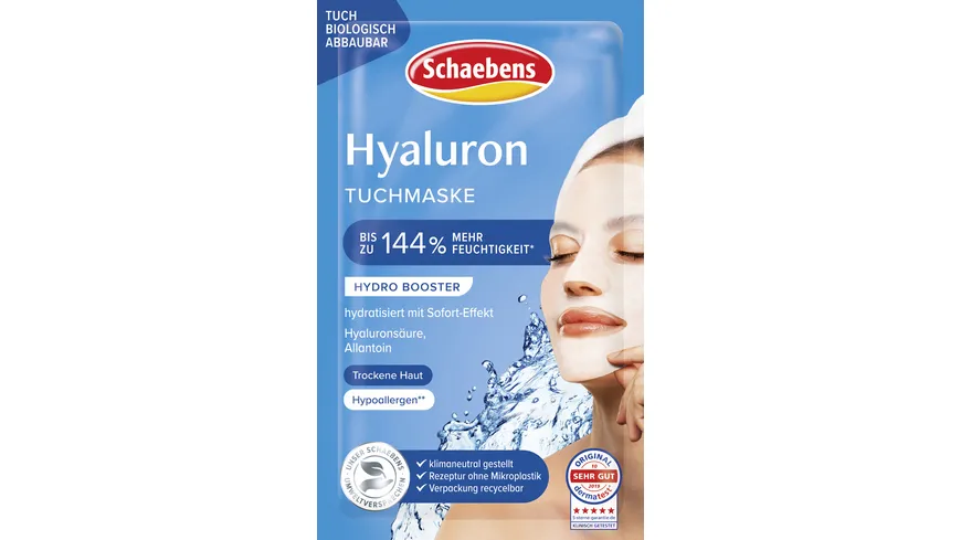 Schaebens Hyaluron Tuchmaske, 21 g : : Drogerie & Körperpflege