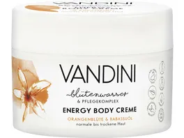 VANDINI ENERGY Body Creme Orangenbluete Babassuoel Normale bis trockene Haut 200 ml