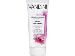 VANDINI NUTRI Handcreme Pfingstrosenbluete Arganoel Normale bis trockene Haut 75 ml