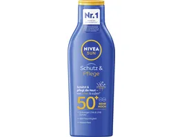 NIVEA SUN Sonnenmilch Schutz Pflege LSF50