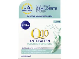NIVEA Q10 Anti Falten Porenverfeinerung Extra Leichte Tagespflege LSF15 50ml