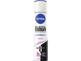 NIVEA Deo Spray BLACK WHITE INVISIBLE CLEAR Anti Transpirant 150ml