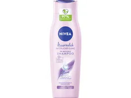 NIVEA Haarmilch Natuerlicher Glanz Shampoo mit Mandelmilch
