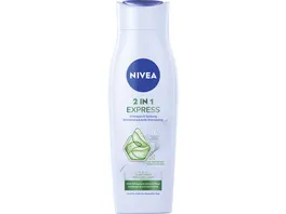 NIVEA 2in1 Pflege Express Shampoo Spuelung Glanz Serum