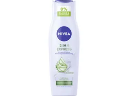 NIVEA 2in1 Pflege Express Shampoo Spuelung Glanz Serum