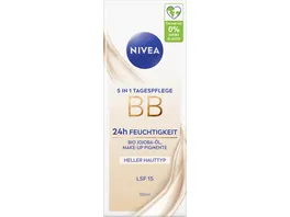 NIVEA 5in1 BB Tagespflege 24h Feuchtigkeit Heller Hauttyp LSF15