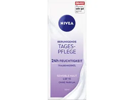 NIVEA Beruhigende Tagespflege 24h Feuchtigkeit Sensible Haut LSF15 50ml