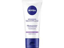 NIVEA Beruhigende Nachtpflege 24h Feuchtigkeit Regeneration Sensible Haut Tube