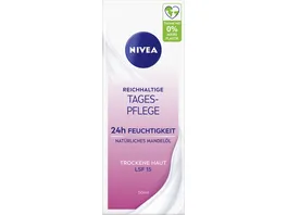 NIVEA Reichhaltige Tagespflege 24h Feuchtigkeit Trockene Haut LSF15