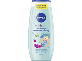 NIVEA kids 3in1 Duschgel Shampoo Spuelung Magischer Apfelduft