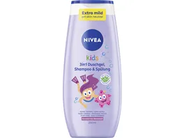 NIVEA kids 3in1 Duschgel Shampoo Spuelung Bezaubernder Beerenduft