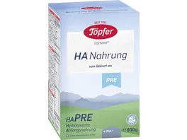 Toepfer HA PRE Hydrolysierte Anfangsnahrung von Geburt an