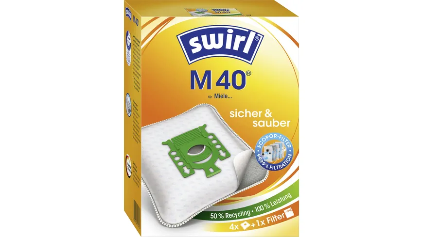Swirl® M 40 Staubsaugerbeutel EcoPor®