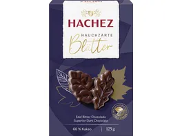 Hachez Braune Blaetter Edelbitter Chocolade