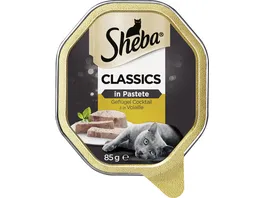 SHEBA Schale Classics in Pastete mit Gefluegel Cocktail 85g