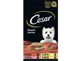 CESAR Schale Multipack Klassik Terrine 4 Varietaeten 8 x 150g