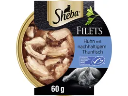 SHEBA Schale Filets Huhn mit Thunfisch MSC