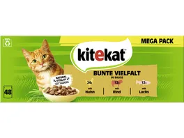 Kitekat Katzennassfutter Bunte Vielfalt in Sauce Mega Pack