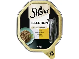 SHEBA Schale Selection in Sauce mit Kalbshaeppchen 85g