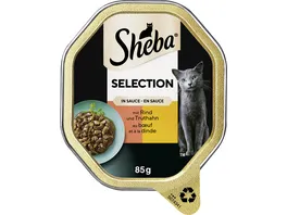 SHEBA Schale Selection in Sauce mit Rind und Truthahn