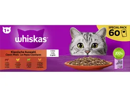 Whiskas Katzennassfutter Klassische Auswahl in Gelee 60x85g