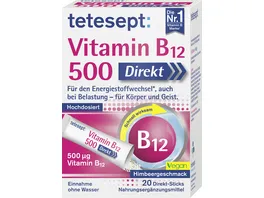 tetesept Vitamin B12 400 Direkt Sticks 20 Stueck