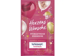 tetesept Badesalz Herzens Wuensche Pfingstrose Erdbeere