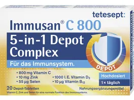 tetesept Immusan C 800 5 in 1 Abwehr Complex Tabletten 30 Stueck
