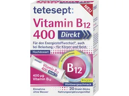 tetesept Vitamin B12 400 Direkt Sticks 20 Stueck