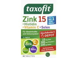 TAXOFIT Zink 15 Histidin Vitamin C Selen